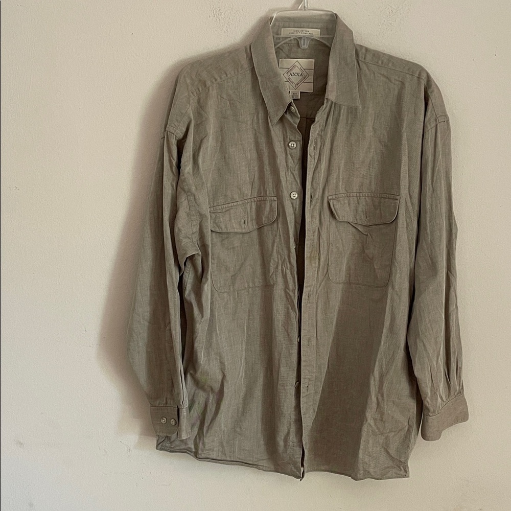 AXXA Casual Men's Tan Shirt 16.5